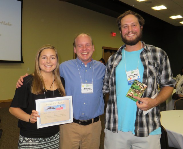 Kevin with the award winners, Shannon and Nick
