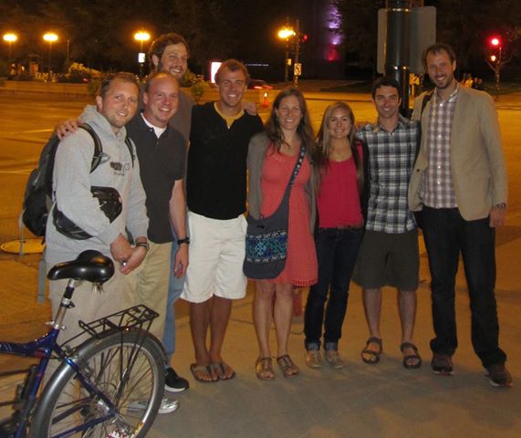 Burns lab past and present at Ornithology meetings in Chicago, Illinois