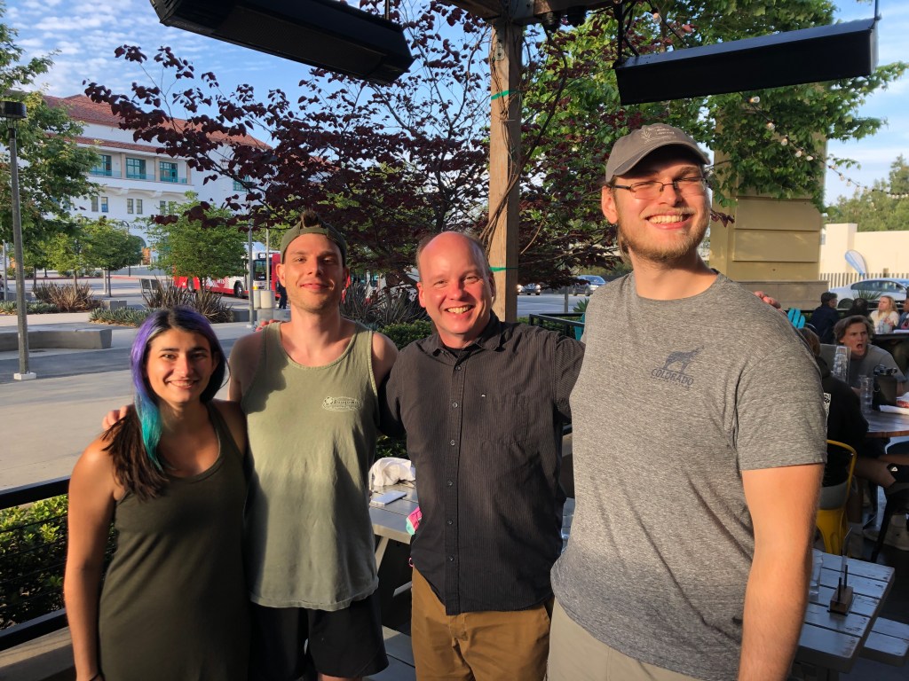 Burns lab 2021-2022; Sarah, Michael, Kevin, and Jonah 